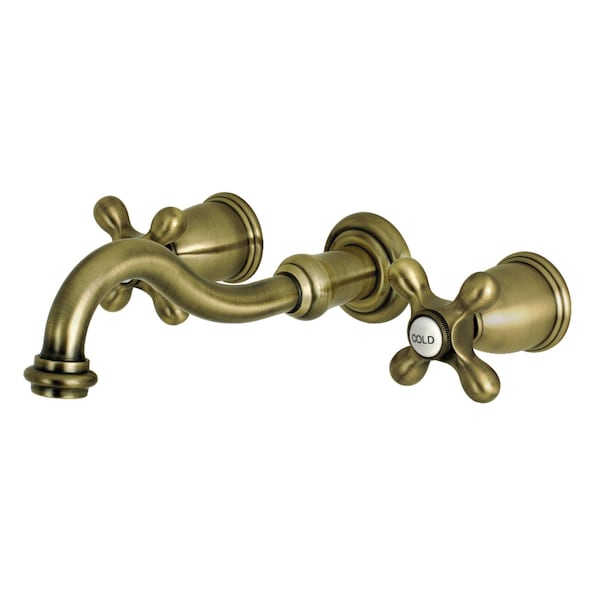 Roman Tub Faucet, Antique Brass, Wall Mount